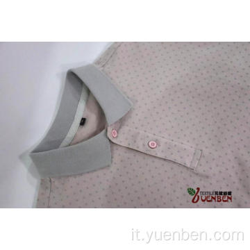 95% cotone 5% spandex PK solido con camicia stampata